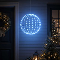 vidaXL Julspira med belysning 160 LED-lampor Blå Diameter 50 x 52 cm