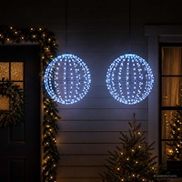 vidaXL Julspira med belysning 2 st 192 LED-lampor Blå