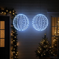 vidaXL Julspira med belysning 2 st 320 LED-lampor Blå