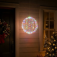 vidaXL Julspira med belysning 96 LED-lampor Mångfärgad