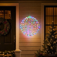vidaXL Julspira med belysning 192 LED-lampor Mångfärgad
