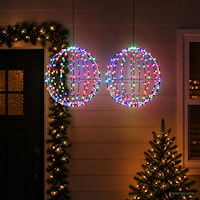 vidaXL Julspira med belysning 2 st 240 LED-lampor Mångfärgad