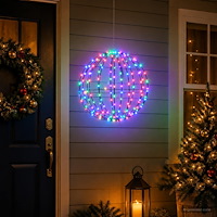 vidaXL Julspira med belysning 96 LED-lampor RGB Diameter 30 x 32 cm