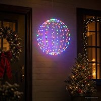 vidaXL Julspira med belysning 160 LED-lampor RGB Diameter 50 x 52 cm