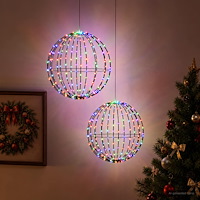 vidaXL Julspira med belysning 2 st 240 LED-lampor RGB