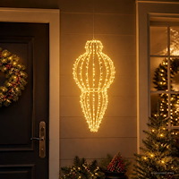 vidaXL Julspira med belysning 320 LED-lampor Varmvit Diam. 40 x 75 cm