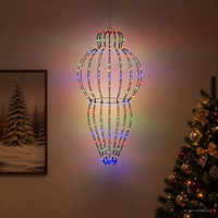 vidaXL Julspira med belysning 320 LED-lampor Mångfärgad
