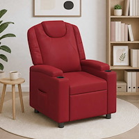 vidaXL Reclinerfåtölj Vinröd 75 x 95 x 106 cm Tyg