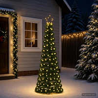 vidaXL LED-julgran med glitter och markspett EKENAS 180 cm