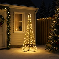 vidaXL LED-spiraljulgran med fot EKENAS 180 cm 220 LED-lampor Varmvit