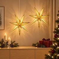 vidaXL Julbelysning RAAHE 2 st 10 LED-lampor Varmvit 60 x 6 x 60 cm