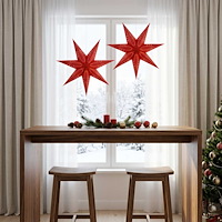 vidaXL Julbelysning RAAHE 2 st 10 LED-lampor Varmvit 45 x 6 x 45 cm