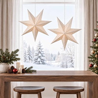 vidaXL Julbelysning RAAHE 2 st 10 LED-lampor Varmvit 60 x 6 x 60 cm