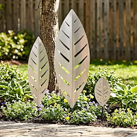 vidaXL Trädgårdspinne 3 st 116,5 x 35 x 3 cm Rostfritt stål Silver