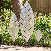 vidaXL Trädgårdspinne 3 st 116,5 x 35 x 3 cm Galvaniserat stål Silver