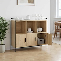 vidaXL Sideboard Sonoma-ek 97 x 33 x 81 cm Konstruerat trä