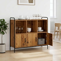 vidaXL Sideboard Gammalt trä 97 x 33 x 81 cm Konstruerat trä