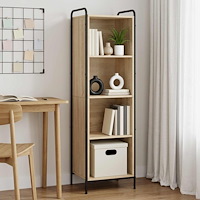 vidaXL Bokskåp 55,5 x 33 x 174 cm Konstruerat trä Sonoma-ek