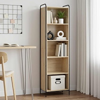 vidaXL Bokskåp 55,5 x 33 x 174 cm Konstruerat trä Sonoma-ek