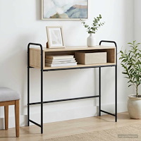vidaXL Konsolbord Sonoma-ek 90 x 33 x 80,5 cm Konstruerat trä