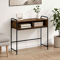 vidaXL Konsolbord Rökt ek 90 x 33 x 80,5 cm Konstruerat trä