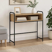 vidaXL Konsolbord Artisan-ek 90 x 33 x 80,5 cm Konstruerat trä