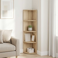 vidaXL Hörnhylla 4 nivåer 31,5 x 31 x 130 cm Konstruerat trä Sonoma-ek