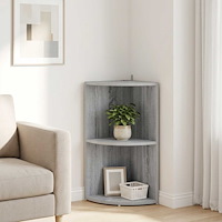 vidaXL Hörnhylla 2 nivåer 41,5 x 41,5 x 72 cm Konstruerat trä