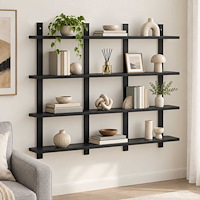 vidaXL Vägghylla Svart ek 102 x 13,5 x 80 cm Konstruerat trä