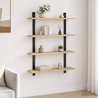 vidaXL Vägg hylla Sonoma-ek 60.5 x 13.5 x 80.5 cm Konstruerat trä