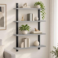 vidaXL Vägg hylla Grå Sonoma 60.5 x 13.5 x 80.5 cm Konstruerat trä