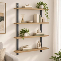 vidaXL Vägg hylla Artisan-ek 60.5 x 13.5 x 80.5 cm Konstruerat trä