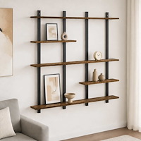 vidaXL Vägghylla Rökt ek 102 x 13,5 x 102,5 cm Konstruerat trä