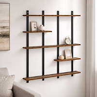 vidaXL Vägghylla Gammalt trä 102 x 13,5 x 102,5 cm Konstruerat trä