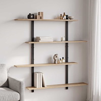 vidaXL Vägghylla Sonoma-ek 100 x 13.5 x 101 cm Konstruerat trä