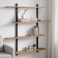 vidaXL Vägghylla Artisan-ek 100 x 13,5 x 101 cm Konstruerat trä