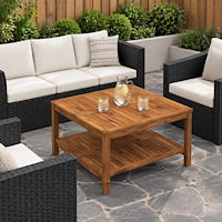 vidaXL Kaffeebord Naturlig 80,5 x 80 x 45 cm Massivt Akaciaträ