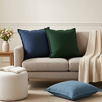 vidaXL Kuddöverdrag 6 st HOUTEN Mörkgrön 60 x 60 cm Faux Linne