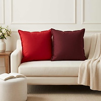 vidaXL Kuddöverdrag 6 st HOUTEN Vinröd 60 x 60 cm Faux Linne