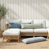 vidaXL Kasta Kudde 2 st HEERLEN Blå 40 x 145 cm Chenilletyg