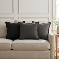 vidaXL Kasta Kudde 2 st HOUTEN Ljusgrå 35 x 35 cm Faux Linne