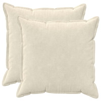 vidaXL Kasta Kudde 2 st HOUTEN Gräddvit 80 x 80 cm Mikrofiber Fleece