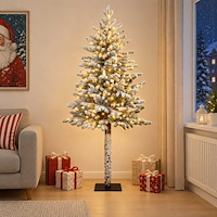vidaXL Plast Hingad Julgran 120 cm 150 LED-lampor Varmvit