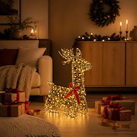vidaXL 3D Julren LOVIISA 280 LED-lampor Varmvit 55 x 22 x 63 cm
