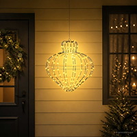 vidaXL Julfinialslampa 192 LED-lampor Varmvit Diam. 40 x 40 cm