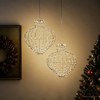 vidaXL Julfinialslampa 2 st 384 LED-lampor Kallvit Diam. 40 x 40 cm
