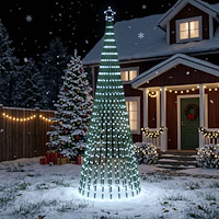 vidaXL LED Julgran EKENAS 300 cm 668 LED-lampor Kallvit Stål Svart