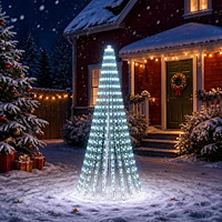 vidaXL LED Julgran EKENAS 220 cm 460 LED-lampor Kallvit Stål Grön
