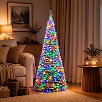 vidaXL Pop-up-julgran med LED-belysning 120 cm 50 LED-lampor PVC