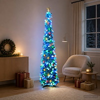 vidaXL Pop-up-julgran med LED och stjärna i toppen 180 cm